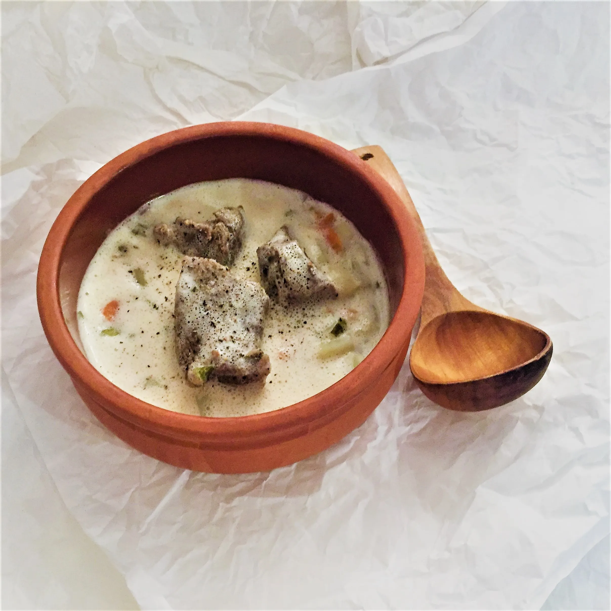 Buffalo Soup With Egg-Lemon Sauce