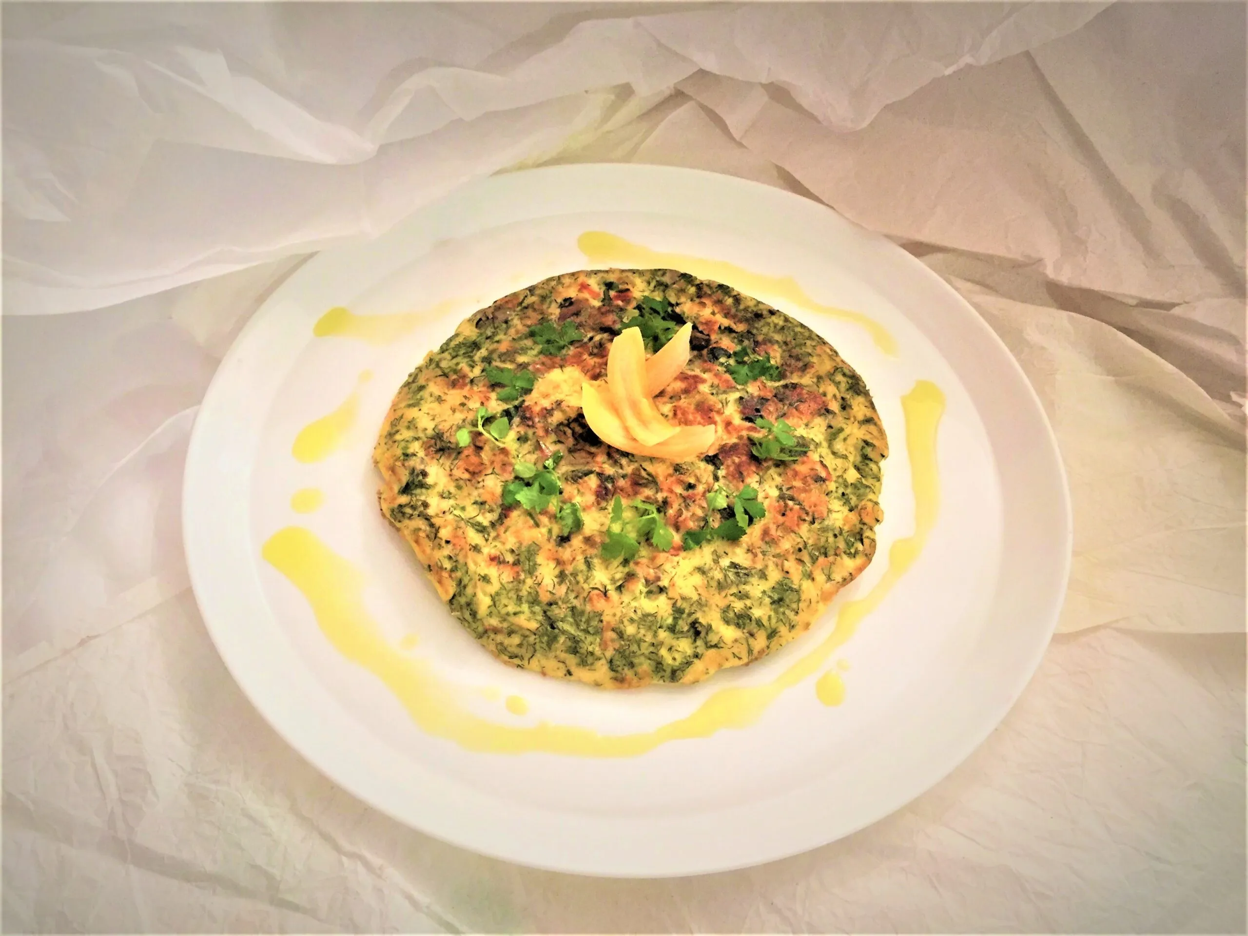 Omelet With Leftover Chicken Pie Filling