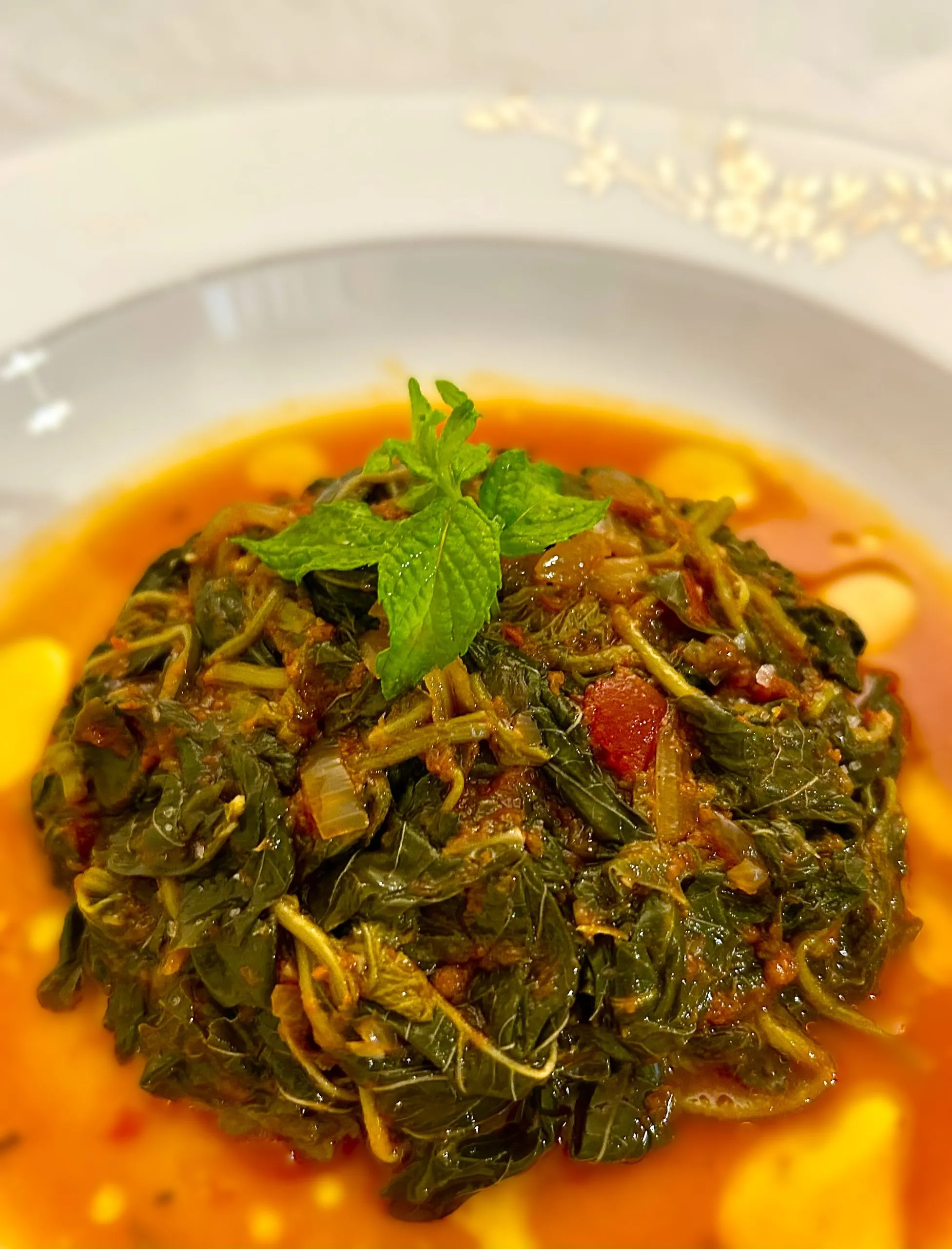 Soprano in the Kitchen | Sautéed Amaranth Greens