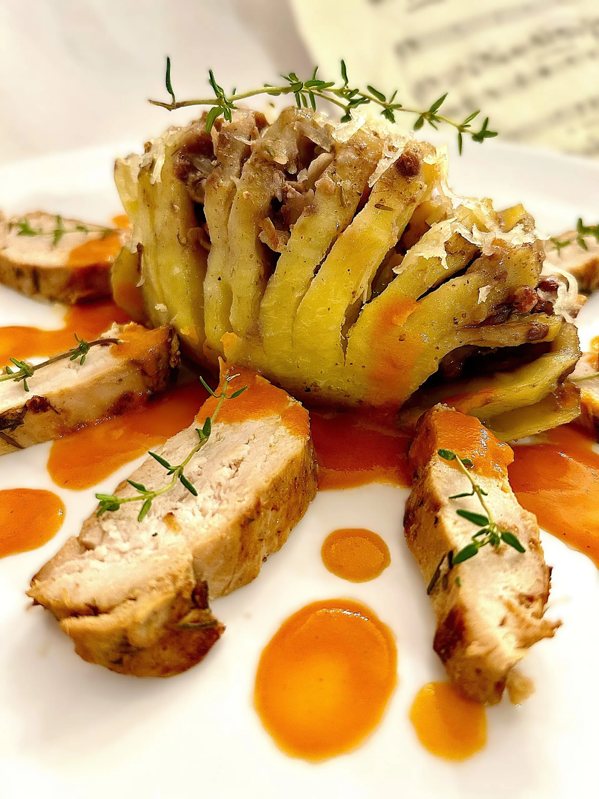 Chicken Tagliata With Hasselback Potatoes