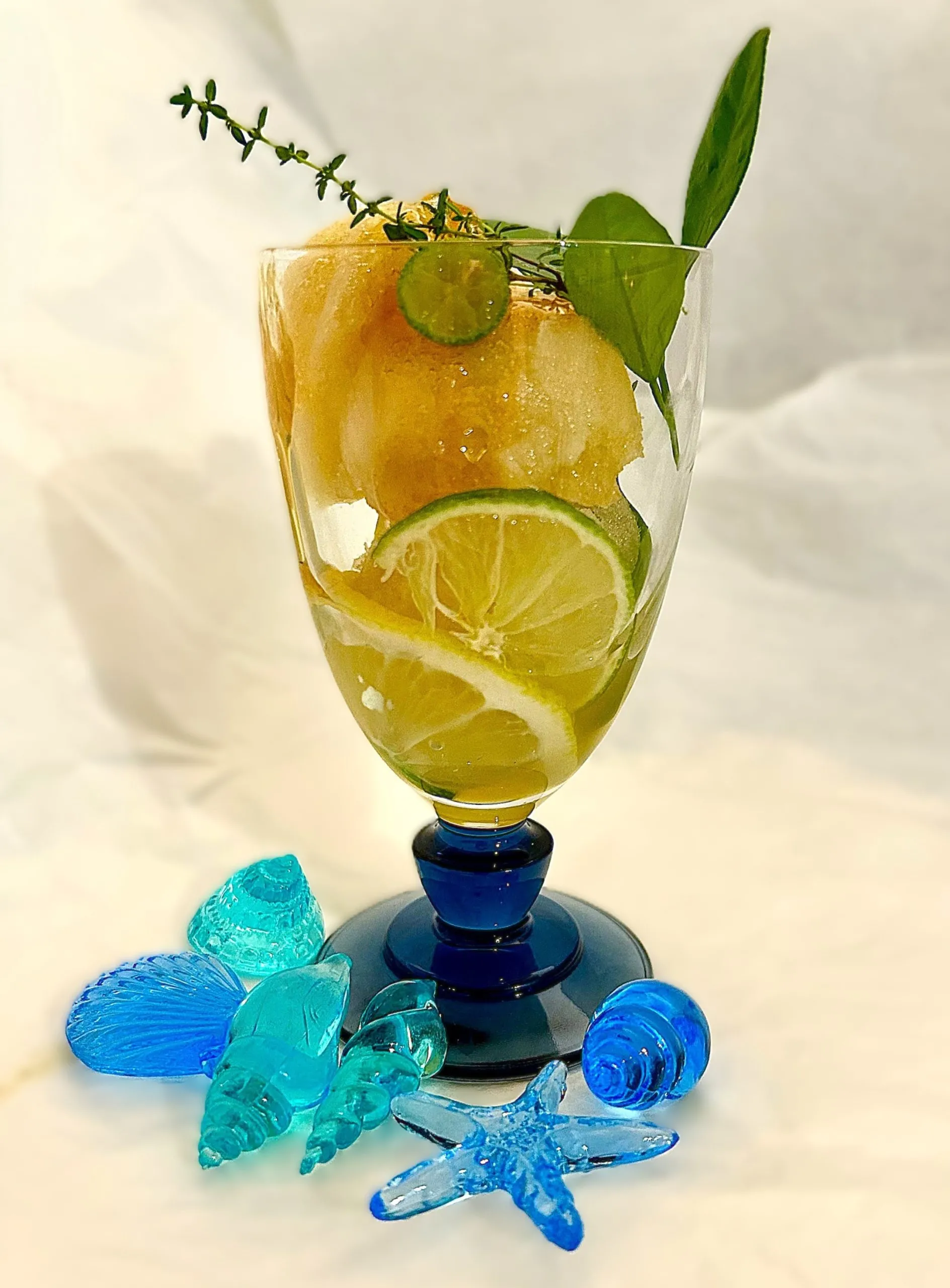 Lemon Sorbet With Raw Thyme Honey