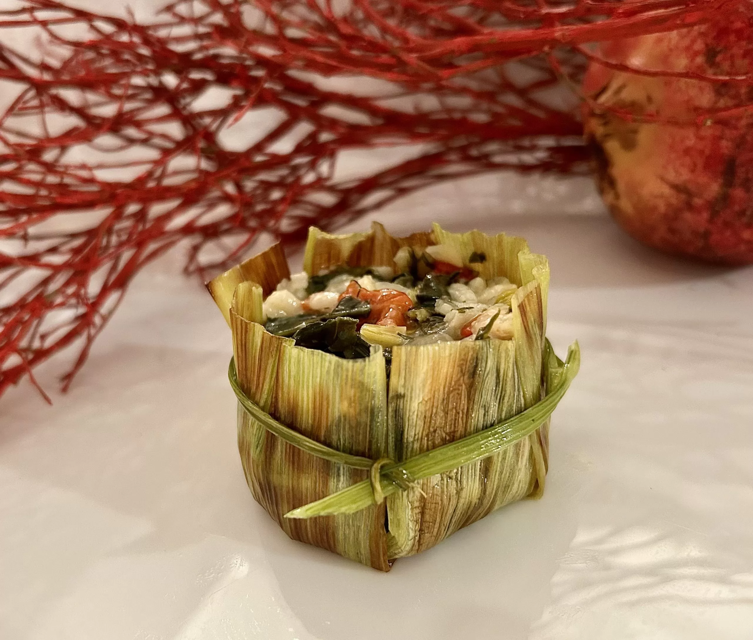 Rice With Spinach and Leek